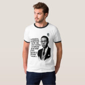 T-shirt Peace & Strength – Malcolm X Inspirational Quote  (Devant entier)