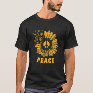 T-shirt Peace Sunflower Stay Trippy les années 70 Style Hi