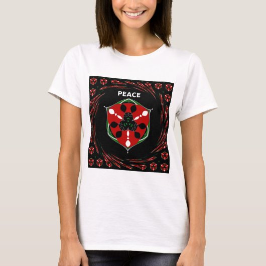 T-shirt "Peace : with Shield Emblem" (Devant)