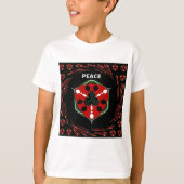 T-shirt "Peace : with Shield Emblem" (Devant)