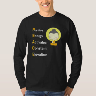 T-shirt Peace Yoga Namaste Calm Vibes positives