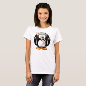T-shirt Peach Awareness Ribbon Penguin (Devant entier)