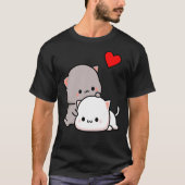 T-shirt Peach Cat and Goma Love Never Fails Classic T-Shir (Devant)