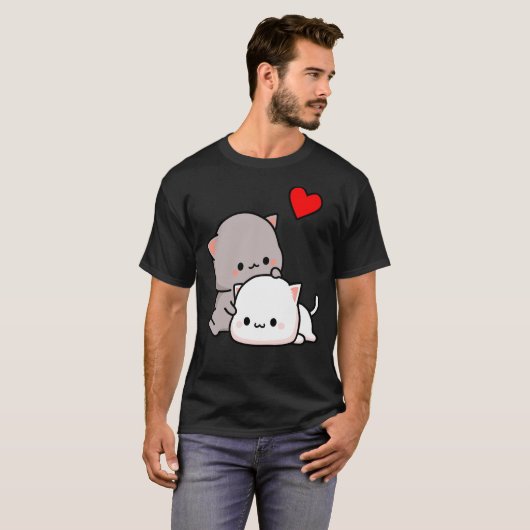 T-shirt Peach Cat and Goma Love Never Fails Classic T-Shir (Devant entier)