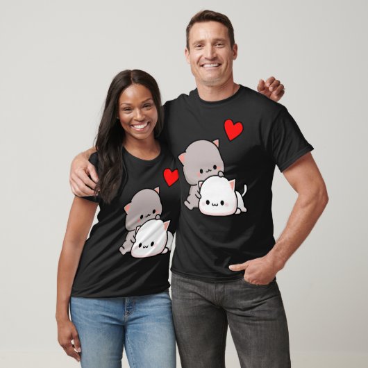 T-shirt Peach Cat and Goma Love Never Fails Classic T-Shir (Unisexe)