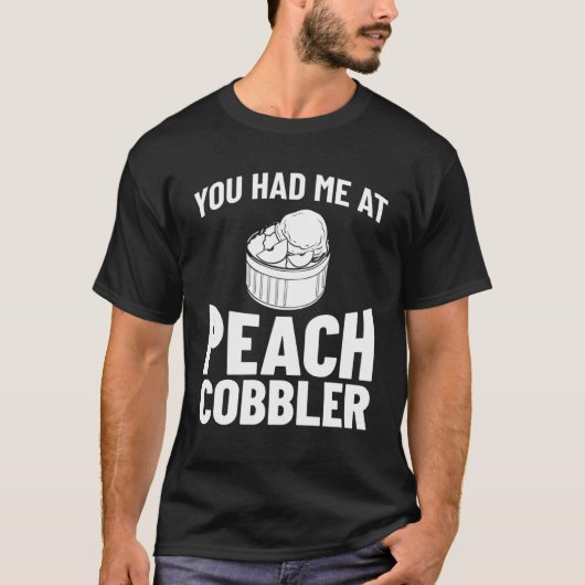 T-shirt Peach Cobbler Recette Vegan Cake frais (Devant)