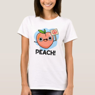 T-shirt Peach Funky Peace Fruit Pun
