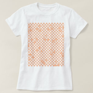 T-shirt Peach Fuzz Cherry En vichy Motif