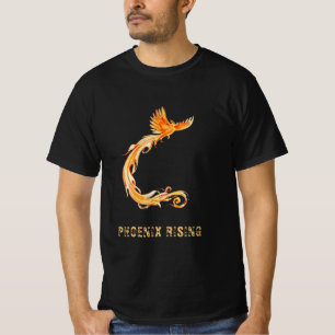T-shirt *~* Peach Homme Orange Burgundy Red Phoenix Flames