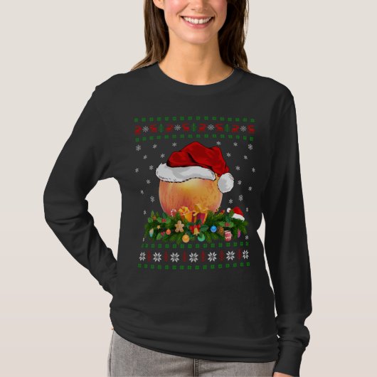 T-shirt Peach Lover Noël Santa Hat Ugly Peach Noël (Devant)