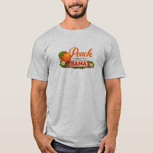 T-shirt Peach Meets Bama   Tee-shirt Southern Love
