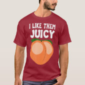 T-shirt Peach Nectarines Apricots Panier de fruits (Devant)