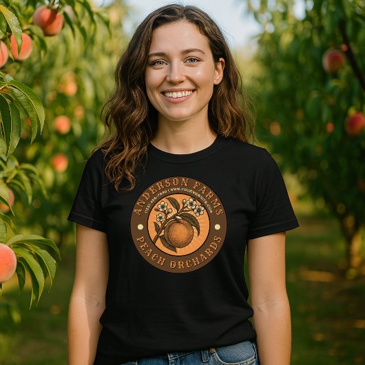 T-shirt Peach Orchard Vintage Label Template