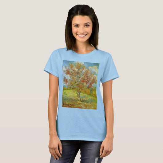 T-shirt Peach Tree rose en fleurs par Vincent van Gogh (Devant entier)