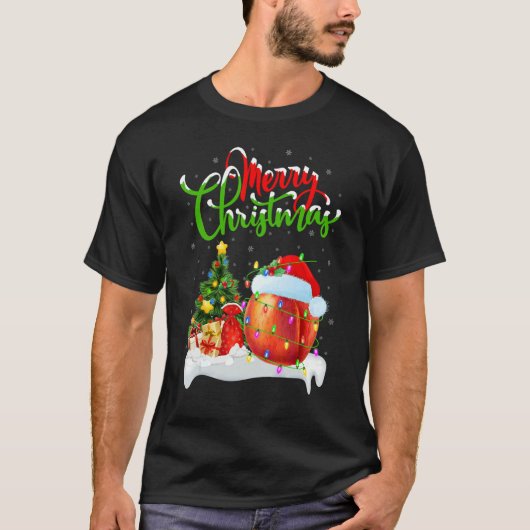 T-shirt Peaches Fruit   Xmas Decorations Santa Peaches Chr (Devant)