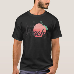 T-shirt Peachy Keen Retro Cute Peach Turquoise Just All Pe