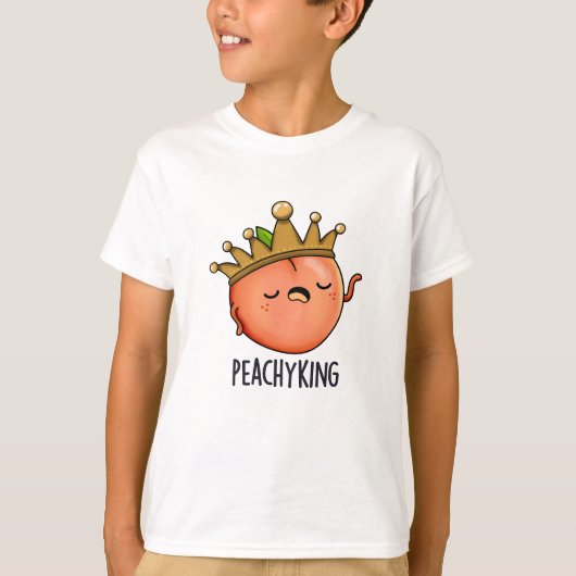 T-shirt Peachy King Funny Peach Pun (Devant)