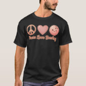 T-shirt Peachy Peace Love Bowling Charm (Devant)