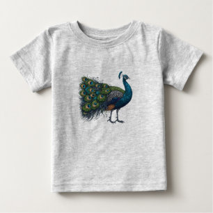 T-shirt Peacock bird Baby Fine Jersey