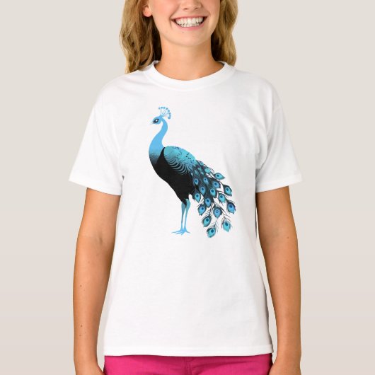 T-shirt Peacock bleu (Devant)