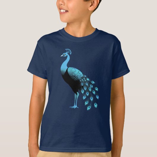 T-shirt Peacock bleu (Devant)