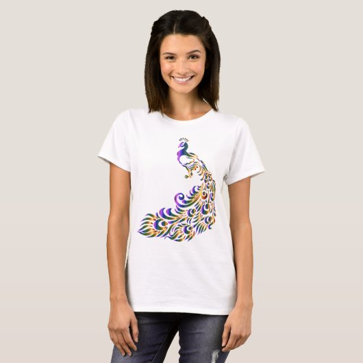 T-shirt Peacock coloré (Devant entier)