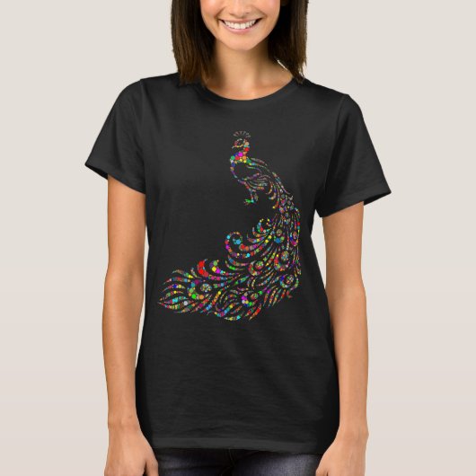 T-shirt Peacock coloré (Devant)