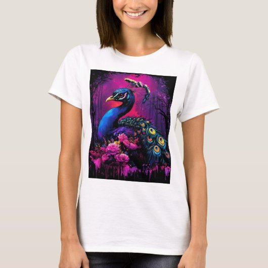 T-shirt Peacock coloré (Devant)
