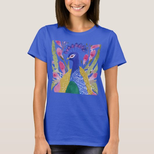 T-shirt Peacock coloré (Devant)