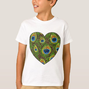 T-shirt Peacock Feather Glitt Art Imprimer