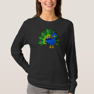 T-shirt Peacock Heart Love Cute Birds Animal Graphisme