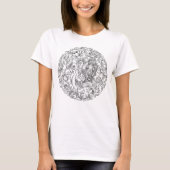 T-shirt Peacock Mandala Design (Devant)