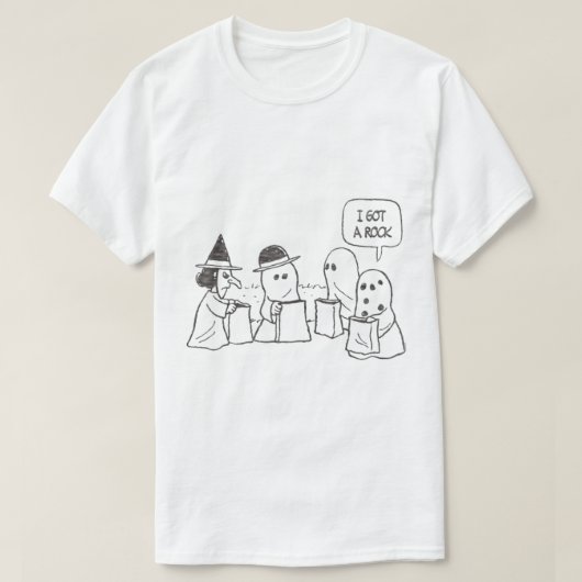 T-shirt Peanuts Halloween Charlie Brown J'ai un Rock  (Design devant)