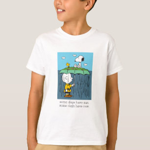 T-shirt Peanuts Jour Ensoleillé Jour Pluvieux Moitié & M