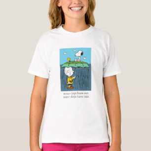 T-shirt Peanuts   Jour Ensoleillé Jour Pluvieux Moitié & M