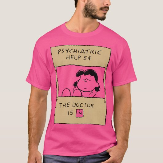 T-shirt Peanuts - Lucy Doctor Est Dans (Devant)