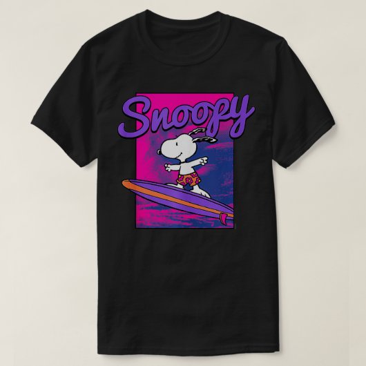 T-shirt Peanuts Neon Surf (Design devant)