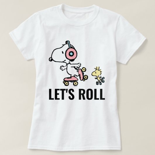 T-shirt PEANUTS | Snoopy & Woodstock | Roulons (Design devant)