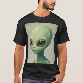 T-shirt Pear Alien – Minimal Funny Fruit Art