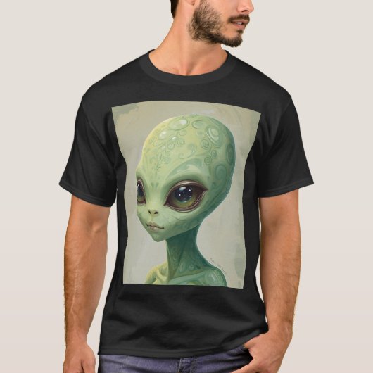 T-shirt Pear Alien – Minimal Funny Fruit Art (Devant)