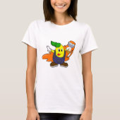 T-shirt Pear as Painer with Paint brush (Devant)