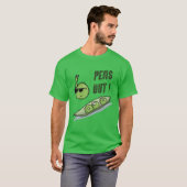 T-shirt Peas Out Funny Puns Main Drag Cartoon Victory (Devant entier)