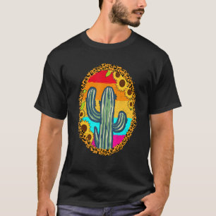 T-shirt Peau de vache Texas Cactus Rodeo western Graphique