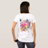 T-shirt Peau rose et violet sur (Dos entier)