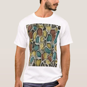 T-shirt Peaux de serpent colorées : conception transparent