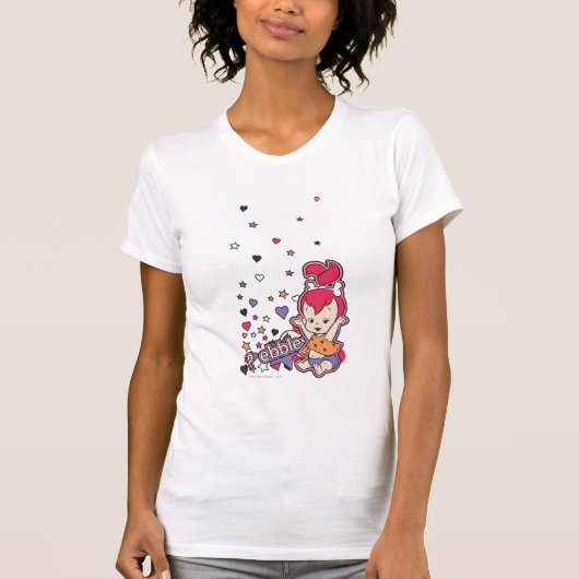 T-shirt PEBBLES™ Coeur pourpre (Devant)
