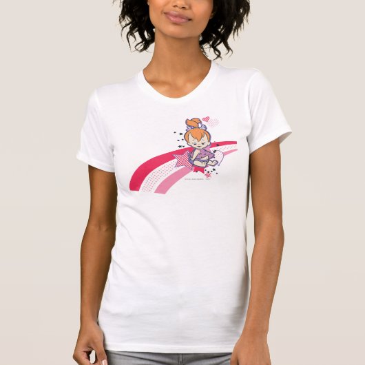 T-shirt PEBBLES™ sur arc-en-ciel rose (Devant)