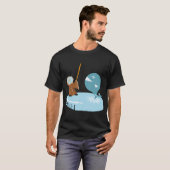 T-shirt pêche. (Devant entier)