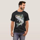 T-shirt Pêche à la basse (Devant entier)