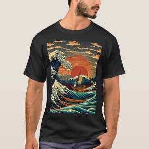 T-shirt Pêche à la basse Pêche à la ligne Papa USA Drapeau